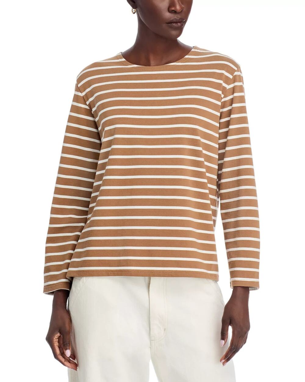 Denimist Long Sleeve Tee Brown/white Size XL 3392